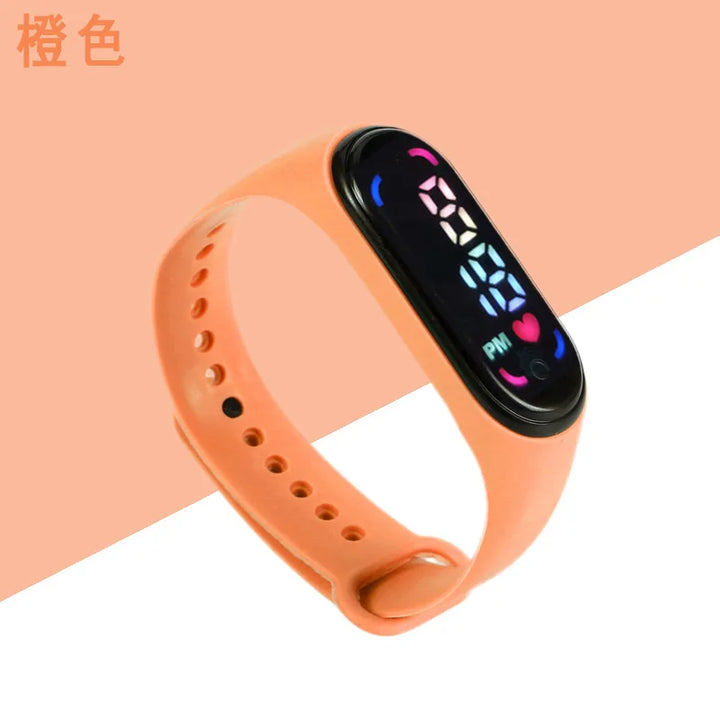 Children'S Waterproof Sports Smart LED Watch Outdoor Silicone Bracelet