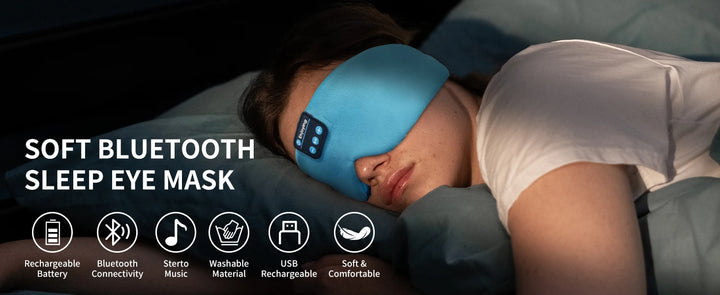 Sleeping Headphones Silk Sleep Mask Bluetooth Blindfold