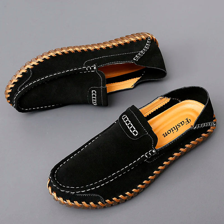 Suede Leather Men Loafers Super Soft Casual Shoes For Men Slip