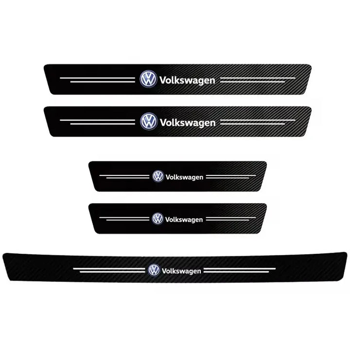 Car By Sill Scuff Plate Carbon Fiber Stickers Volkswagen