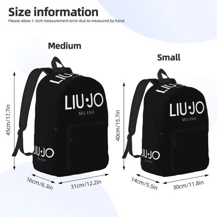 Liu Jo Backpack for Men Women Fashion High School Work Daypack Luxury