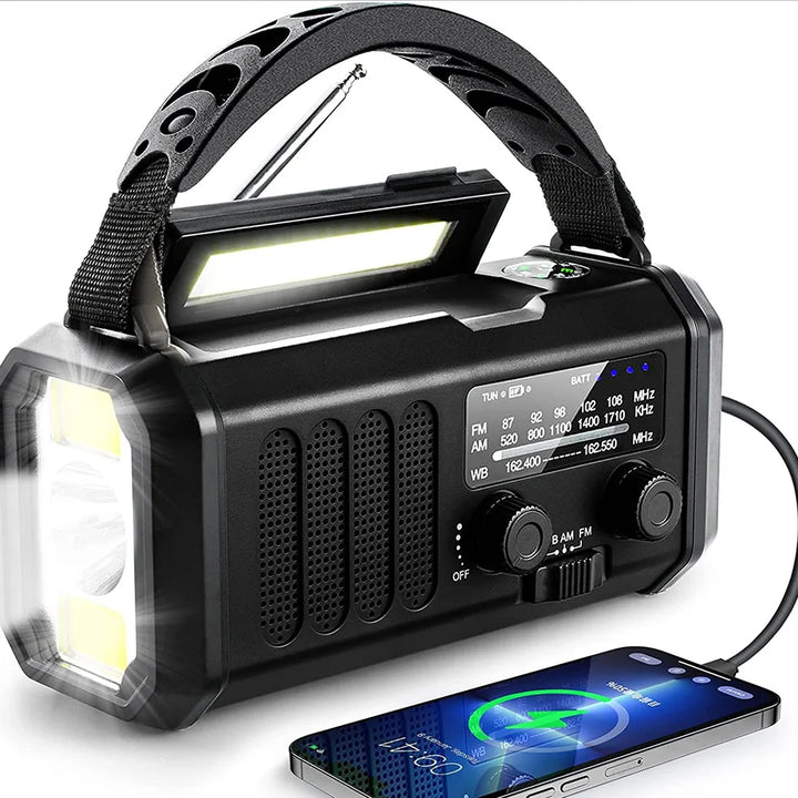 Hot Emergency Radio 10000mAh Weather Solar Hand Crank Radio AM/FM LED Flashlight