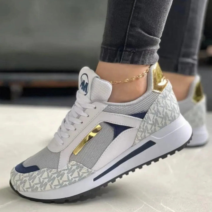 2025 New Style Women Wedges Sneakers Lace - Up Breathable Sports Shoes Casual