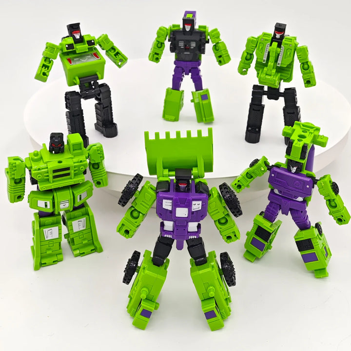 Transformation 6 in 1 Model MINI Devastator 21CM Action Figure Robot Plastic