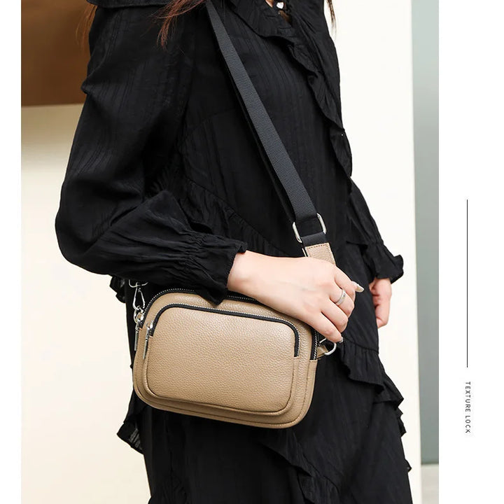 100% Genuine Leather Shoulder Bag For Women Rectangle Bags Crossbody Luxury Designer