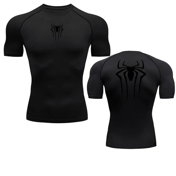 Printed Men's Athletic Compression Shirts Athletic Quick Dry Breathable Rash