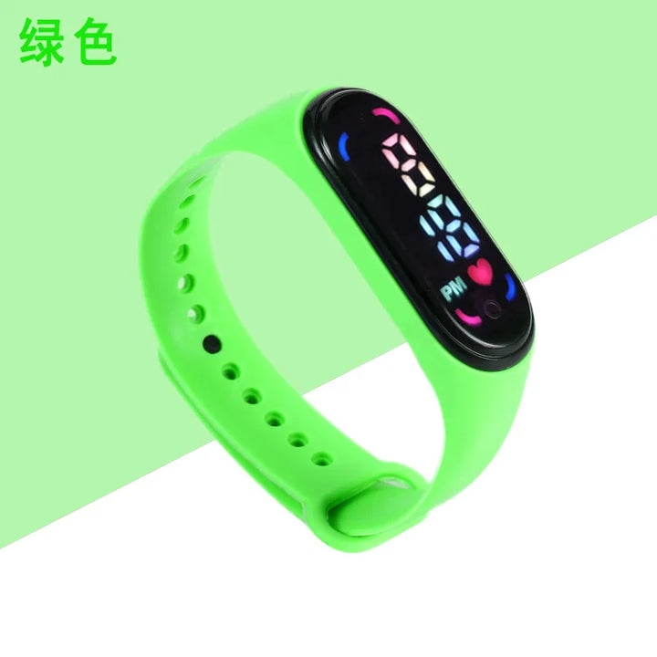 Children'S Waterproof Sports Smart LED Watch Outdoor Silicone Bracelet