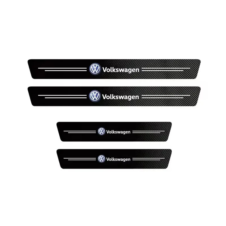 Car By Sill Scuff Plate Carbon Fiber Stickers Volkswagen