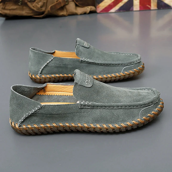 Suede Leather Men Loafers Super Soft Casual Shoes For Men Slip