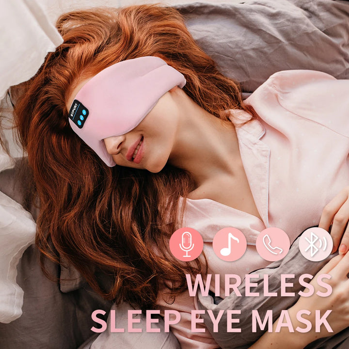 Sleeping Headphones Silk Sleep Mask Bluetooth Blindfold