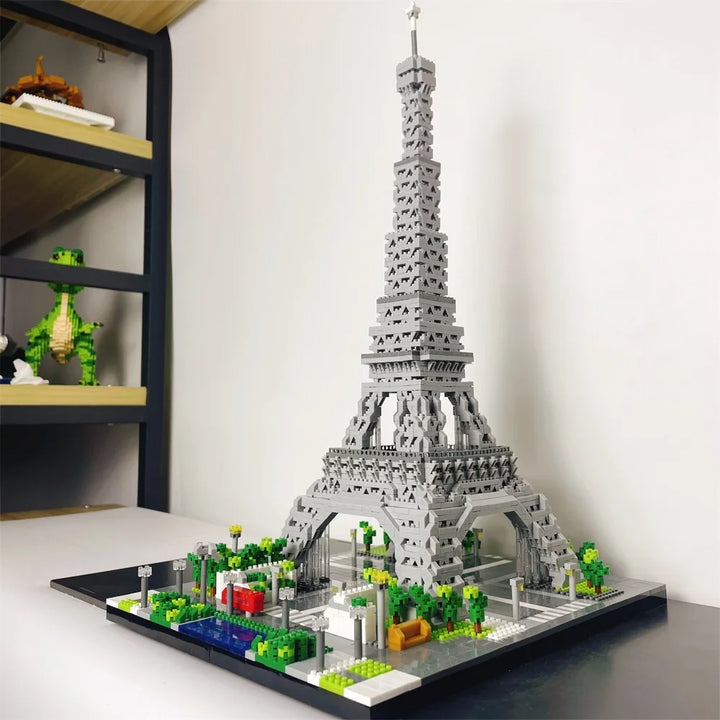 Knew Built 3 Size Choice Paris Eiffel Tower Micro Mini Building Blocks Toy France’s