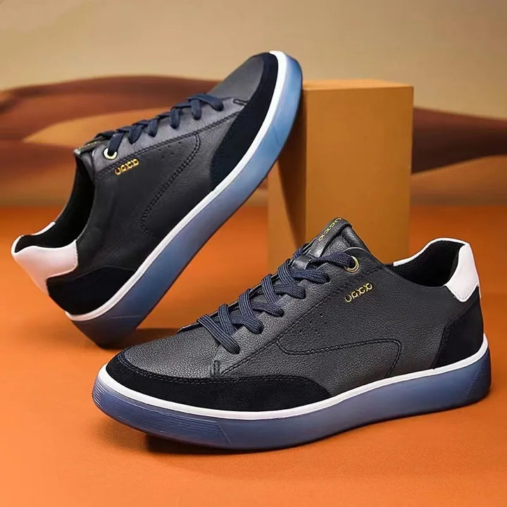 High Quality Men Sports Shoes Genuine Leather Platform Casual Shoes