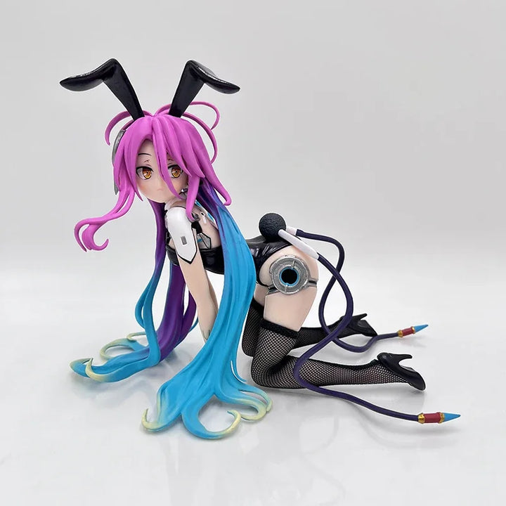 Game No Life Anime Girl Figure Shiro Cat Ear School Uniform