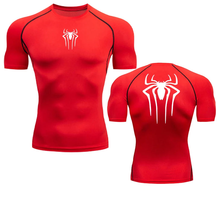 Printed Men's Athletic Compression Shirts Athletic Quick Dry Breathable Rash