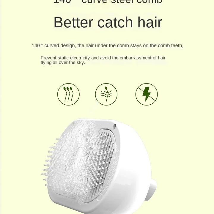 3-in-1 Electric Dog and Cat Hair Brush fo straightening and Comforting Pet Hair.