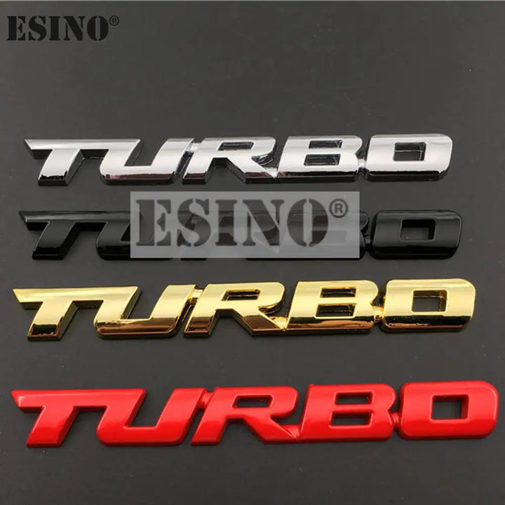 New Car Styling Car Turbo Boost Loading Boosting 3D Metal Chrome Zinc Alloy