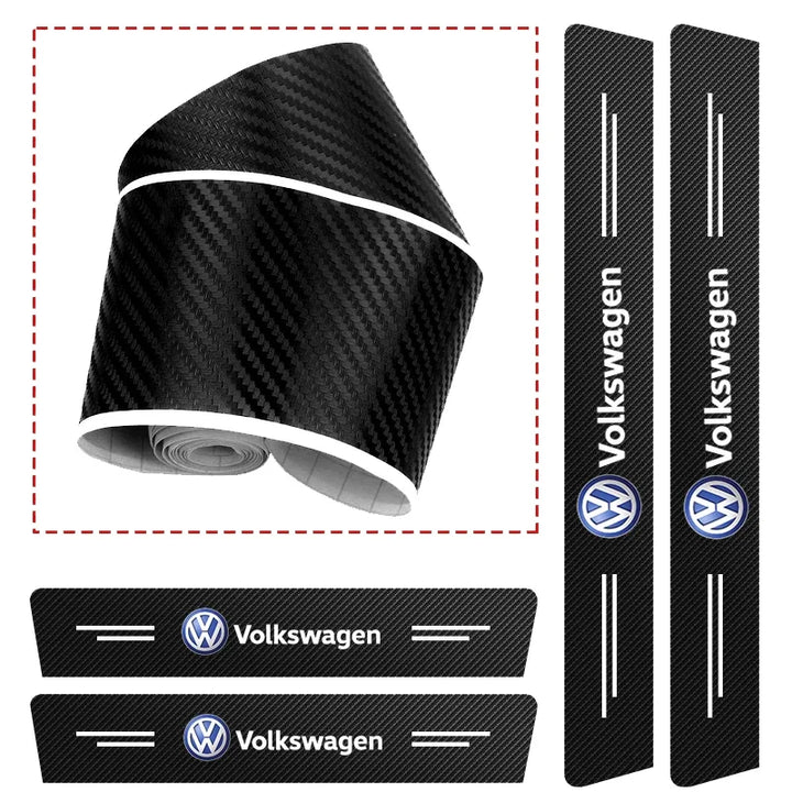 Car By Sill Scuff Plate Carbon Fiber Stickers Volkswagen