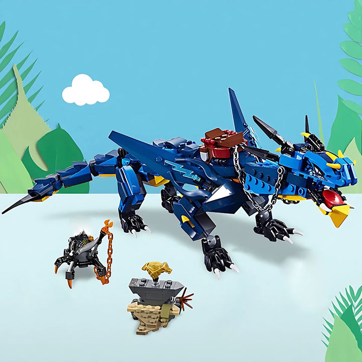 New Movie Jay's Blue Mecha Dragon Of Thunder And Storm Blue Building