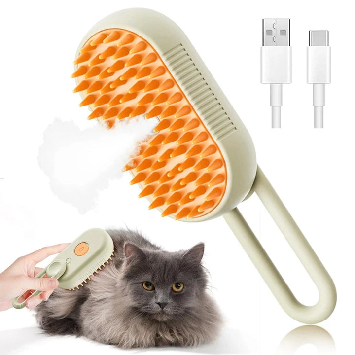 3-in-1 Electric Dog and Cat Hair Brush fo straightening and Comforting Pet Hair.