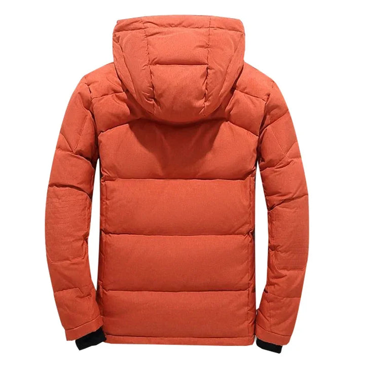 Thick Down Jacket with Collar for Men, Warm Parka, Casual Coat, Waterproof