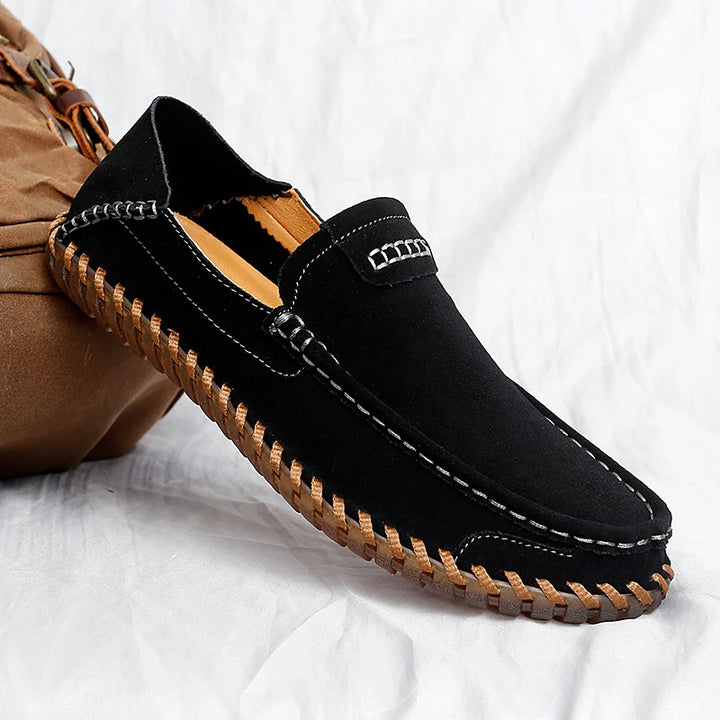 Suede Leather Men Loafers Super Soft Casual Shoes For Men Slip