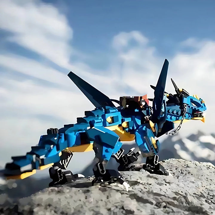 New Movie Jay's Blue Mecha Dragon Of Thunder And Storm Blue Building