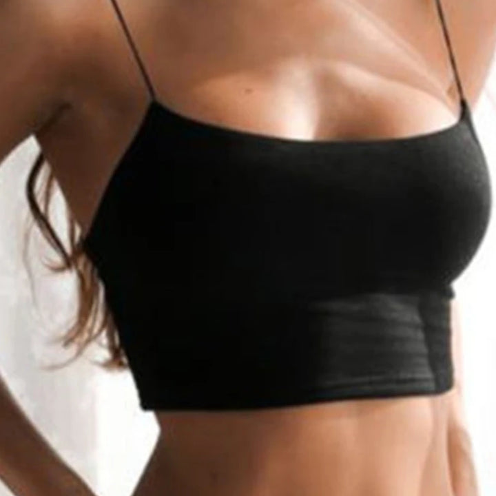 Sexy Tank Top Black Halter Crop Tops Women