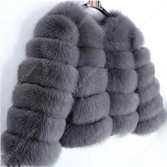 Long Sleeve Faux Fur Coat 2025 Winter Women Fashion Thick Warm Fuzzy