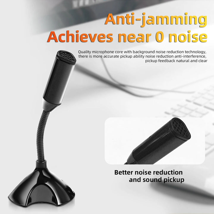 Adjustable USB Laptop Microphone Mini Studio Speech Microphone Stand